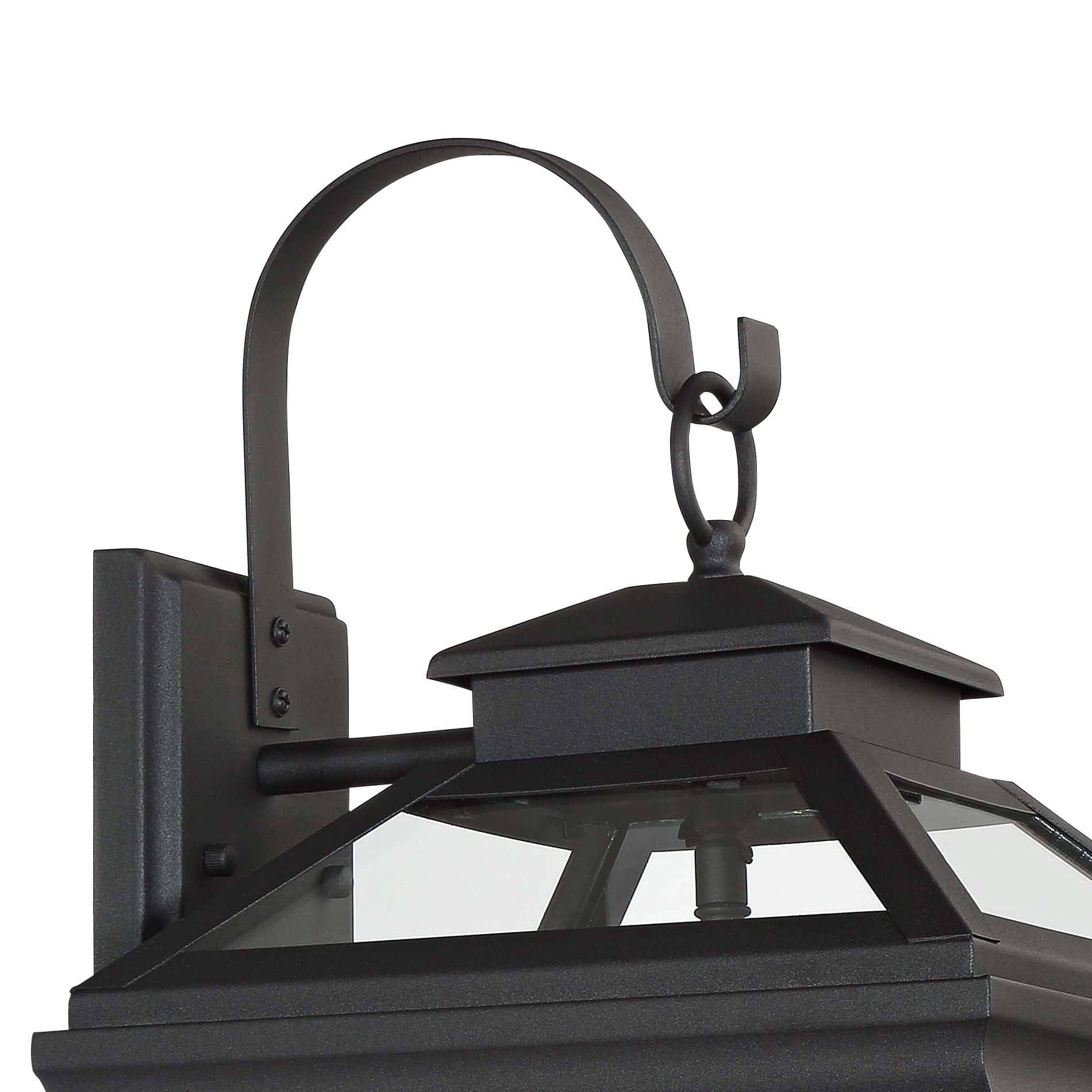 John Timberland Stratton Street 22" Black Outdoor Lantern Wall Light
