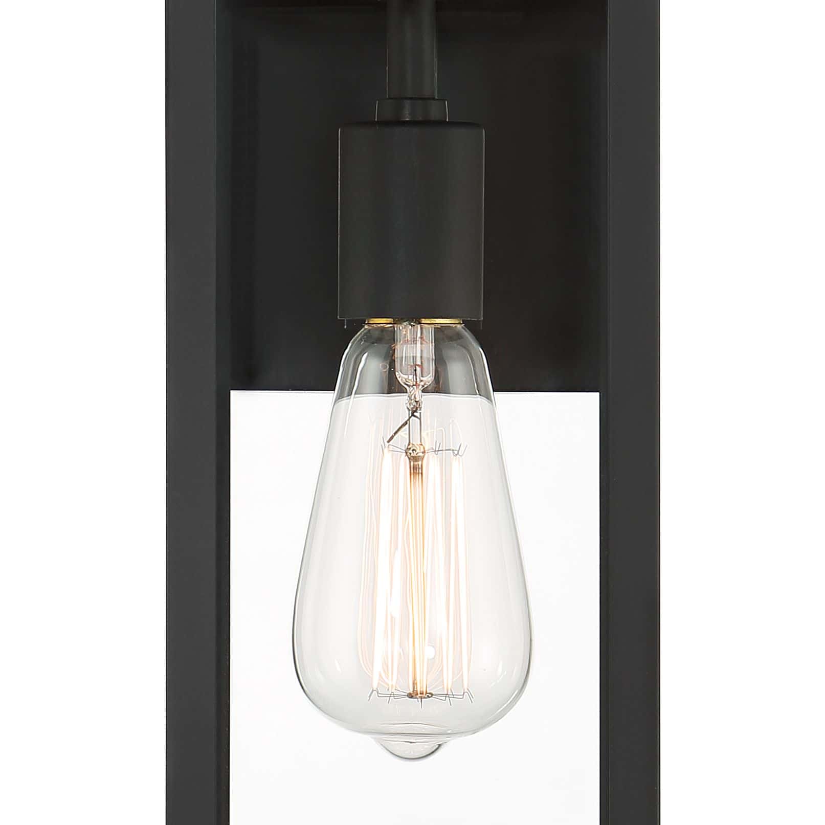 John Timberland Titan 14 1/4" Mystic Black Outdoor Lights Set of 2