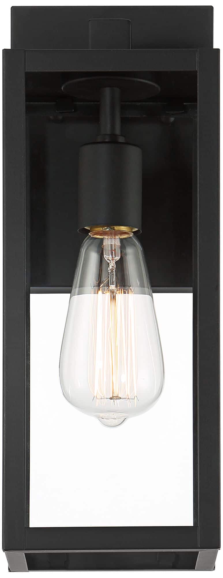 John Timberland Titan 14 1/4" Mystic Black Outdoor Lights Set of 2