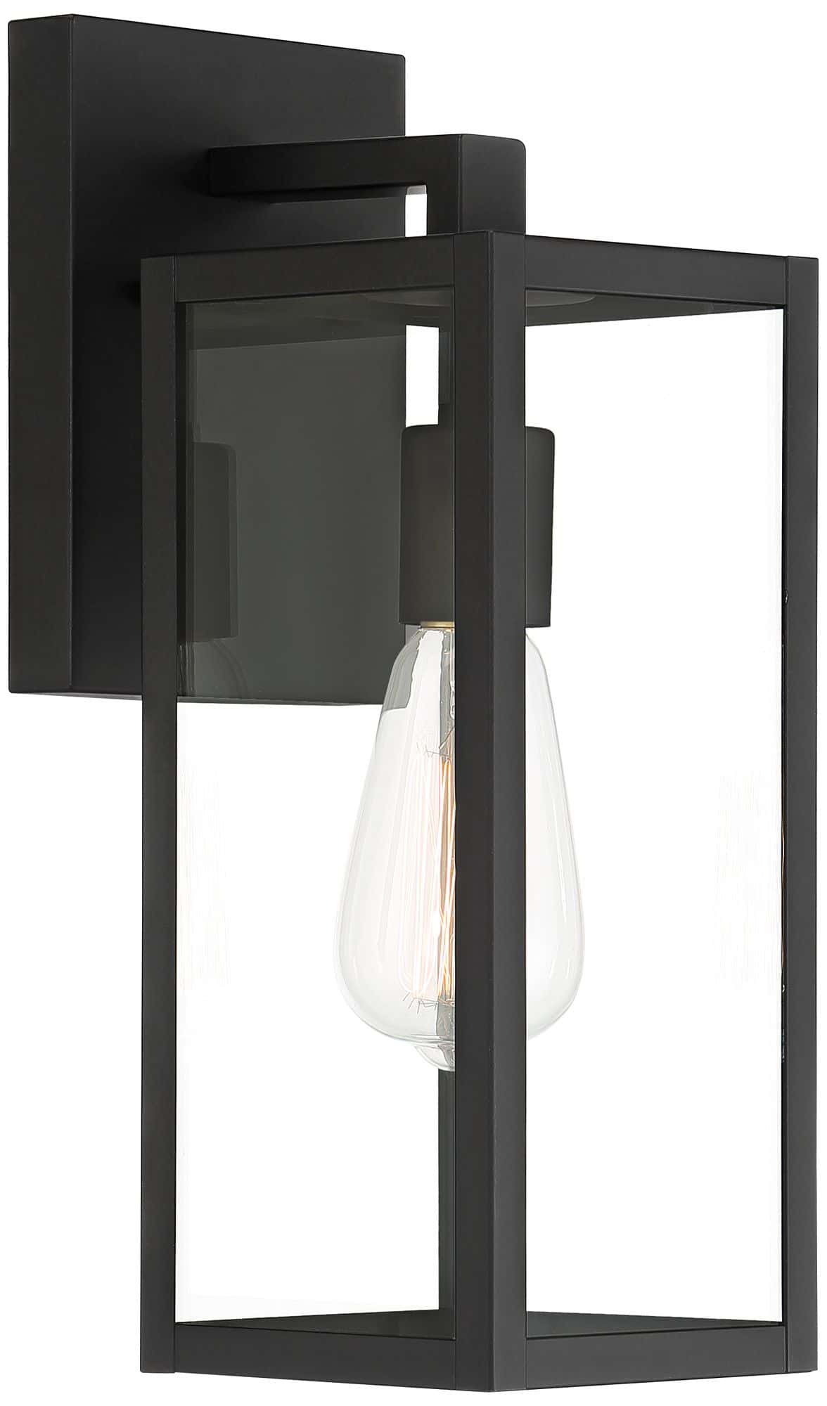 John Timberland Titan 14 1/4" Mystic Black Outdoor Lights Set of 2