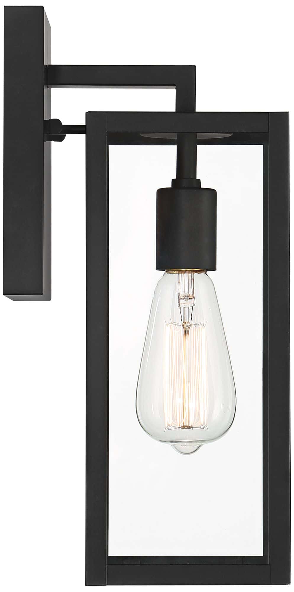 John Timberland Titan 14 1/4" Mystic Black Outdoor Lights Set of 2