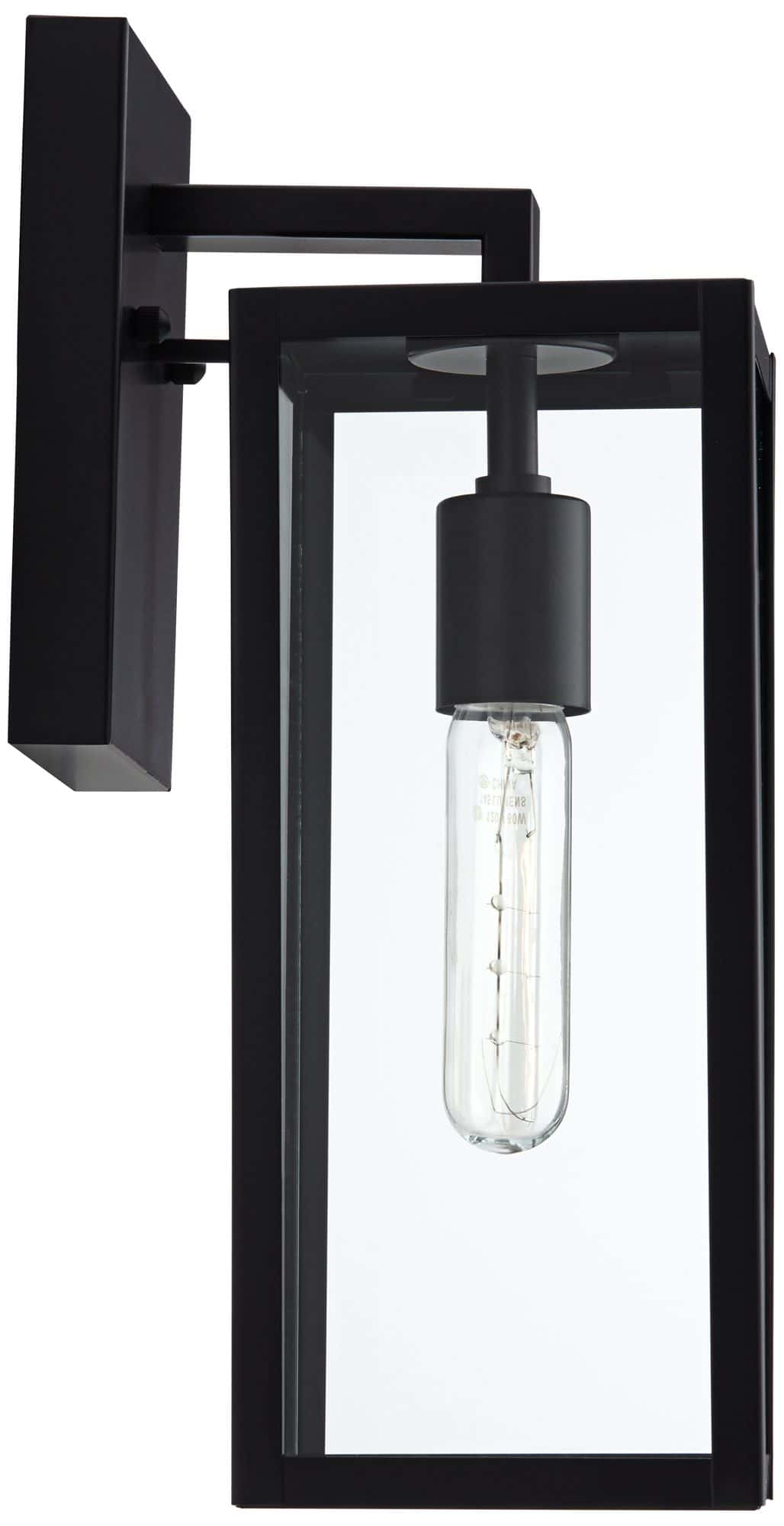 John Timberland Titan 14" Black Dusk to Dawn Outdoor Lights Set of 2