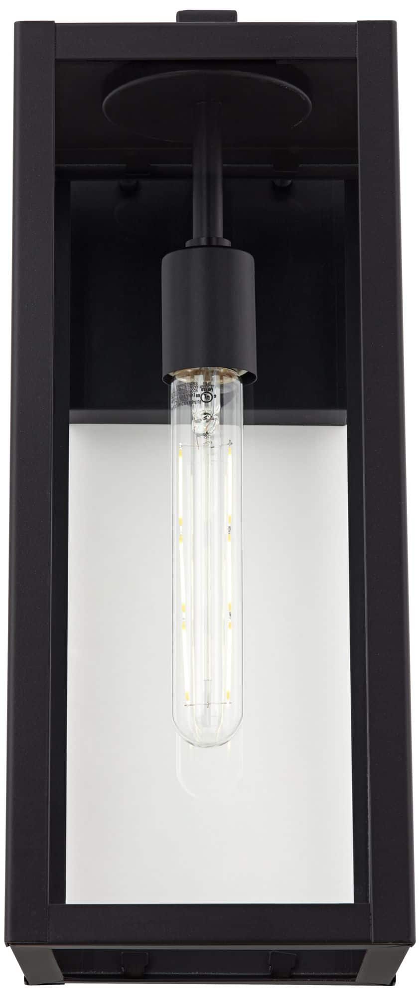 John Timberland Titan 17" Mystic Black Outdoor Wall Lights Set of 2