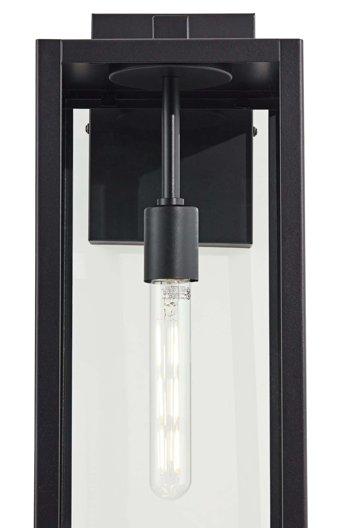 John Timberland Titan 20" Mystic Black Outdoor Wall Lights Set of 2