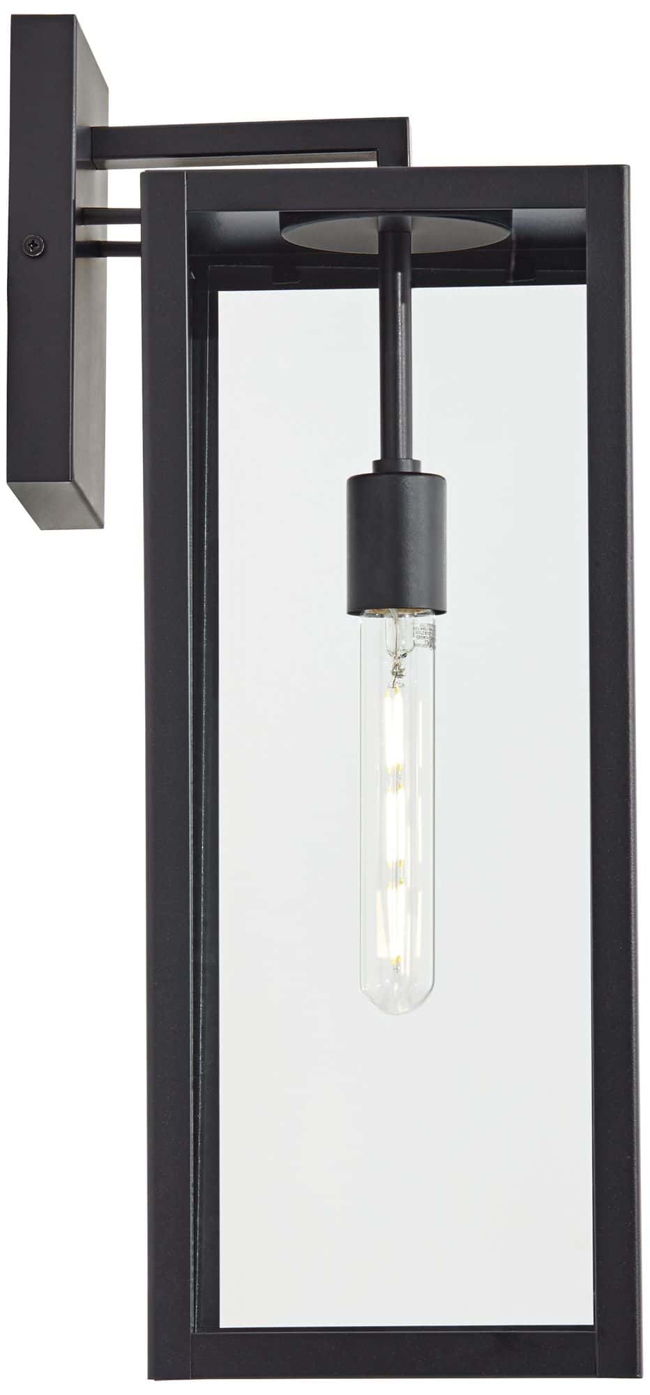 John Timberland Titan 20" Mystic Black Outdoor Wall Lights Set of 2