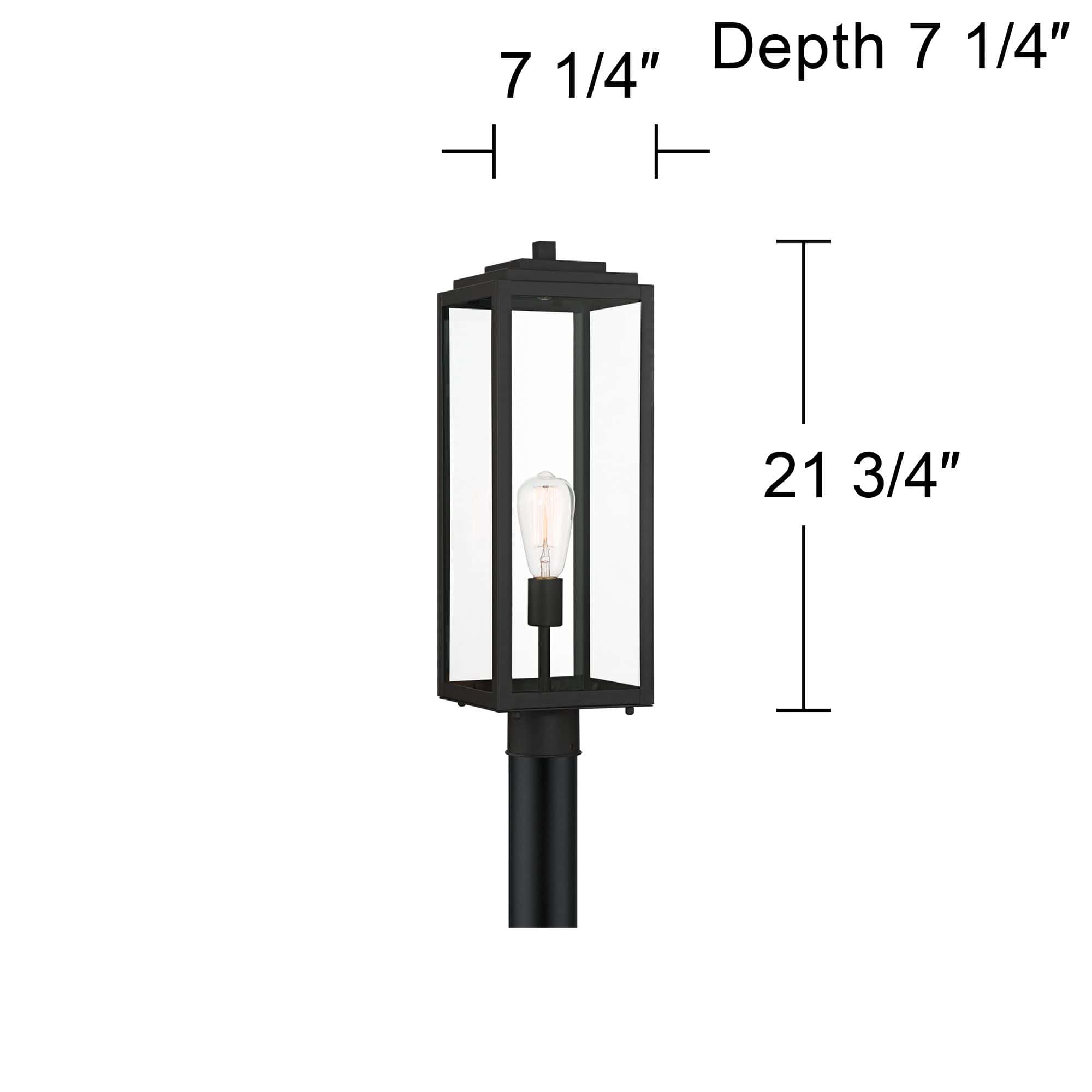 John Timberland Titan 21 3/4" High Mystic Black Outdoor Post Light