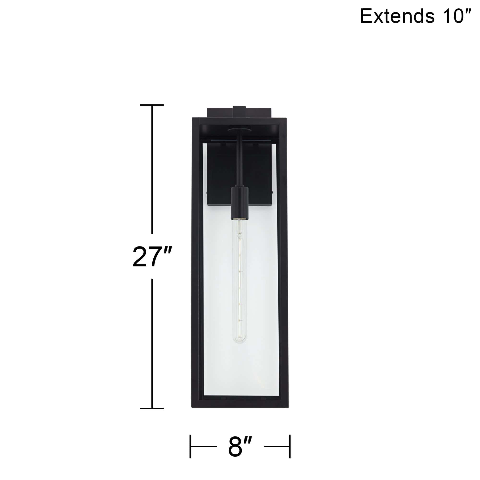 John Timberland Titan 27" High Mystic Black Outdoor Wall Light