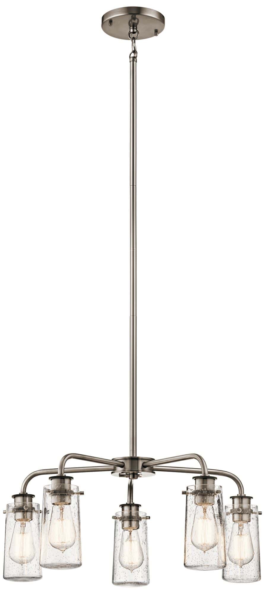 Kichler Braelyn 25" Wide Classic Pewter 5-Light Chandelier