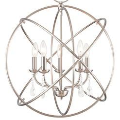 Livex Aria 22" Brushed Nickel 5-Light Open Orb Chandelier