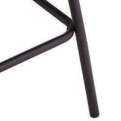 Elm Lane Maxwell Matte Black Metal and Leather Swivel Counter Stool