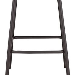 Elm Lane Maxwell Matte Black Metal and Leather Swivel Counter Stool