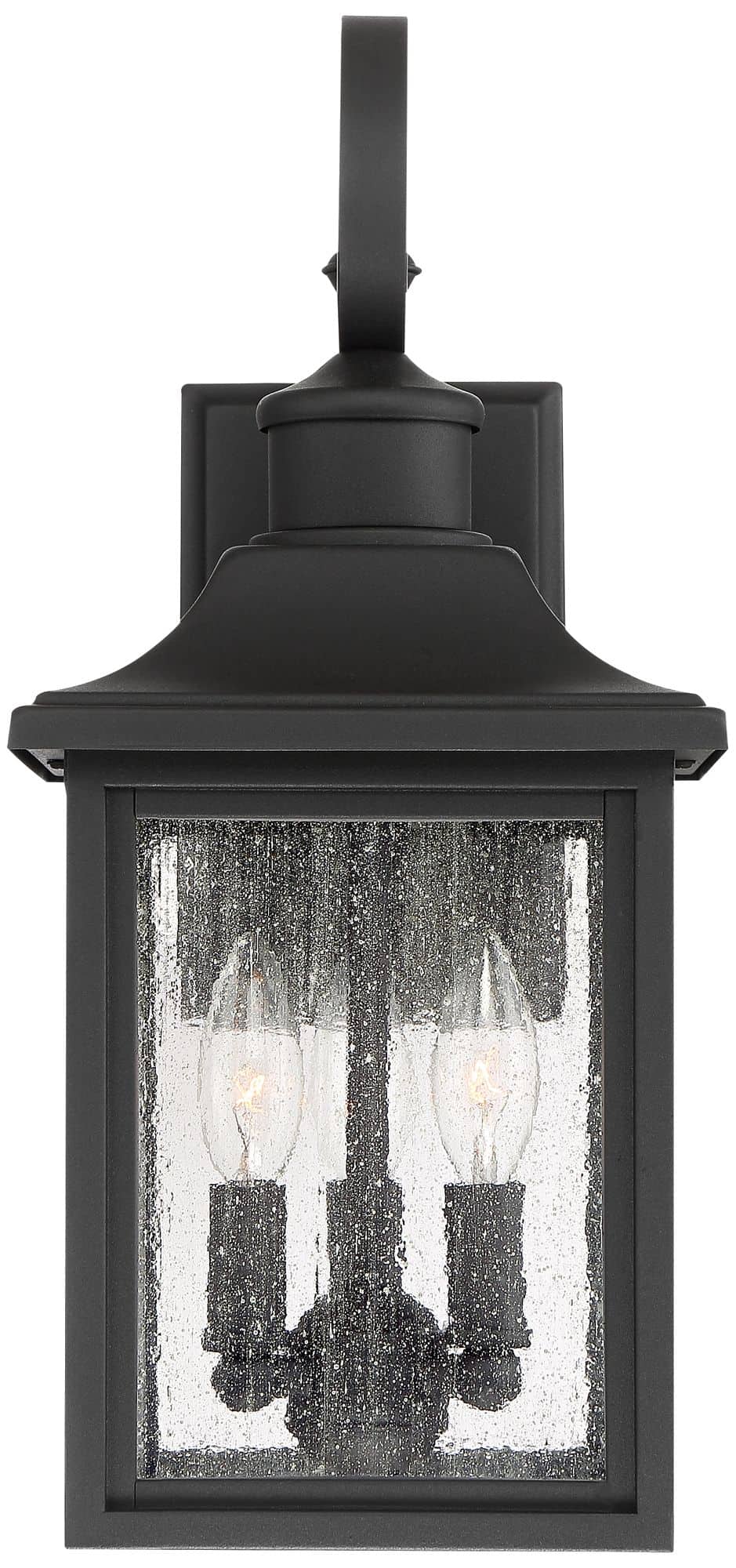 John Timberland Moray Bay 17 3/4" High Black 3-Light Outdoor Wall Light