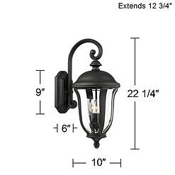 John Timberland Park Sienna 22 1/4" High Downbridge Arm Outdoor Wall Light