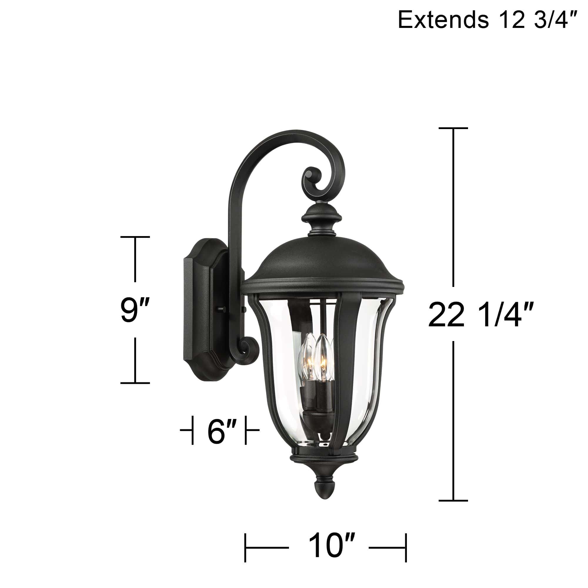 John Timberland Park Sienna 22 1/4" High Downbridge Arm Outdoor Wall Light