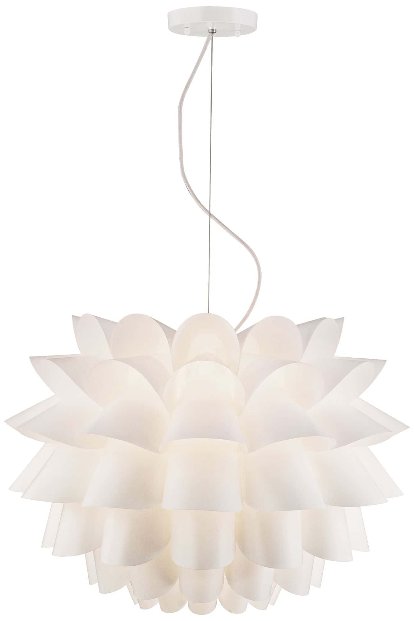 Possini Euro 25 1/4" Wide Modern White Flower Pendant Chandelier