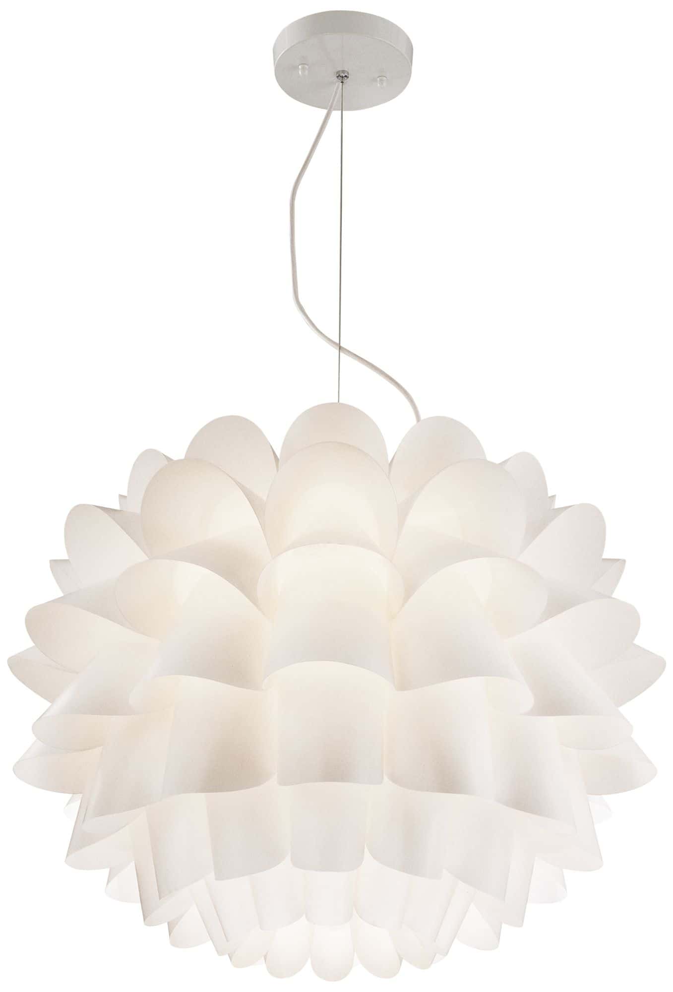 Possini Euro 25 1/4" Wide Modern White Flower Pendant Chandelier