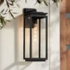 Possini Euro Atkins 21 1/4" High Die Cast Matte Black Outdoor Light