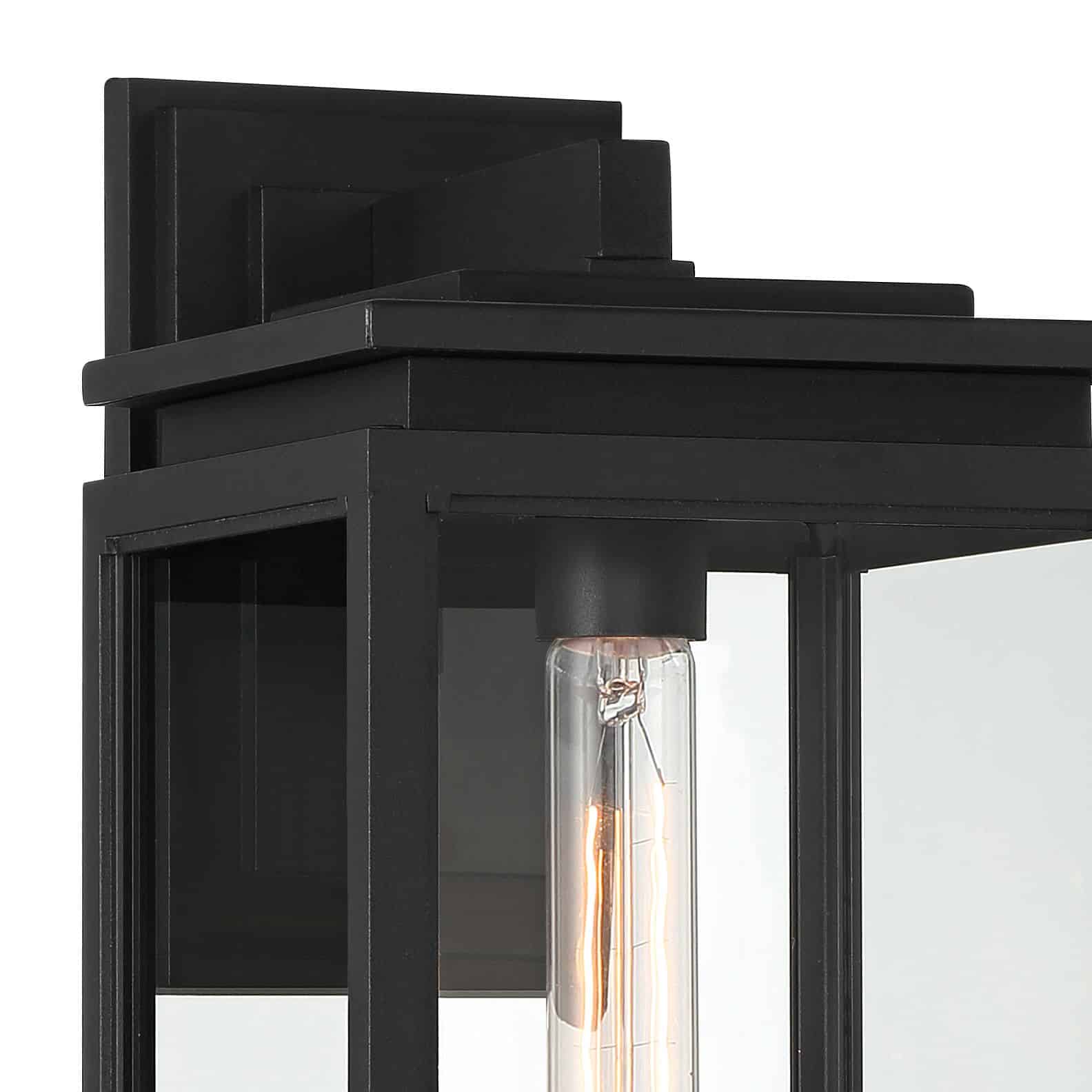 Possini Euro Atkins 21 1/4" High Die Cast Matte Black Outdoor Light