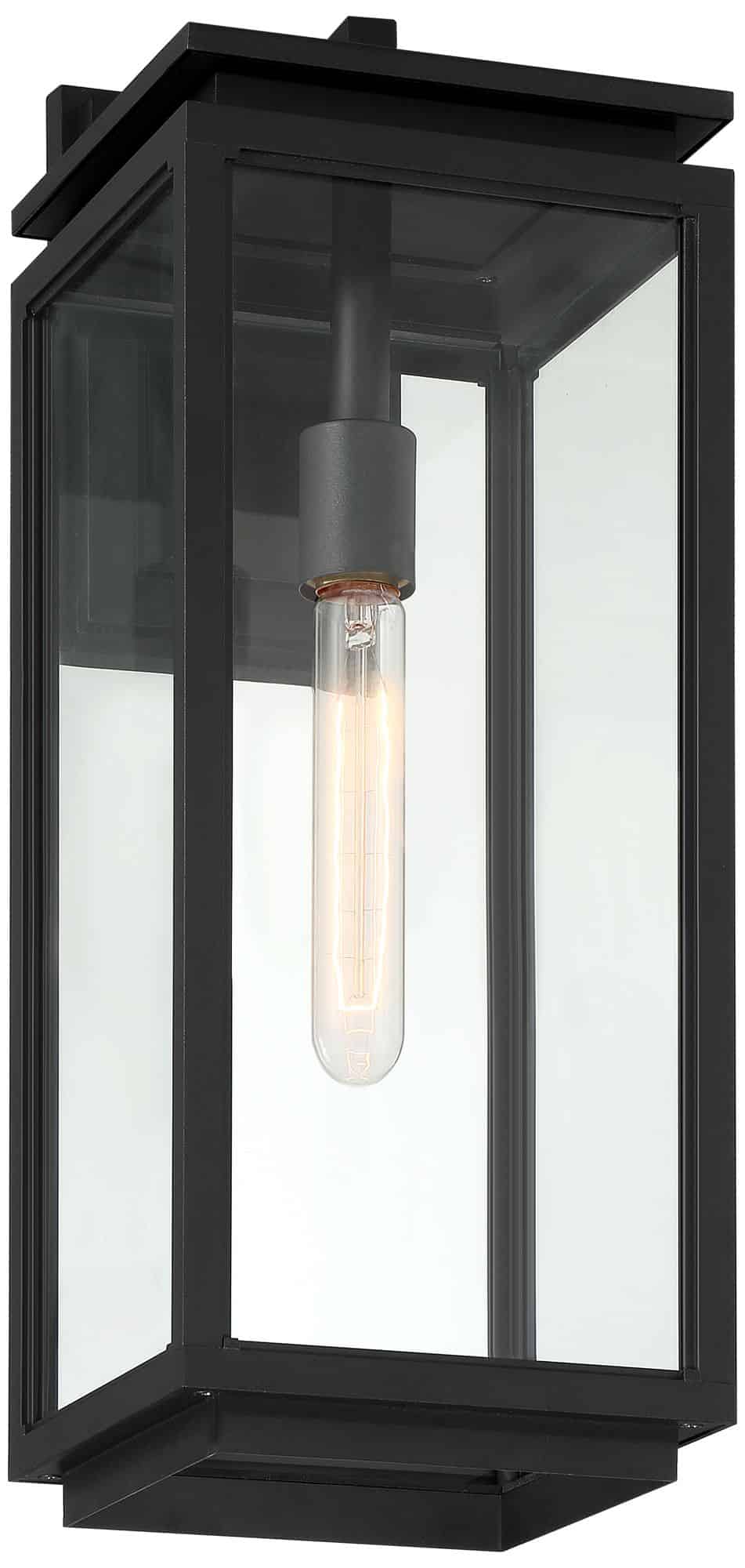 Possini Euro Atkins 21 1/4" High Die Cast Matte Black Outdoor Light