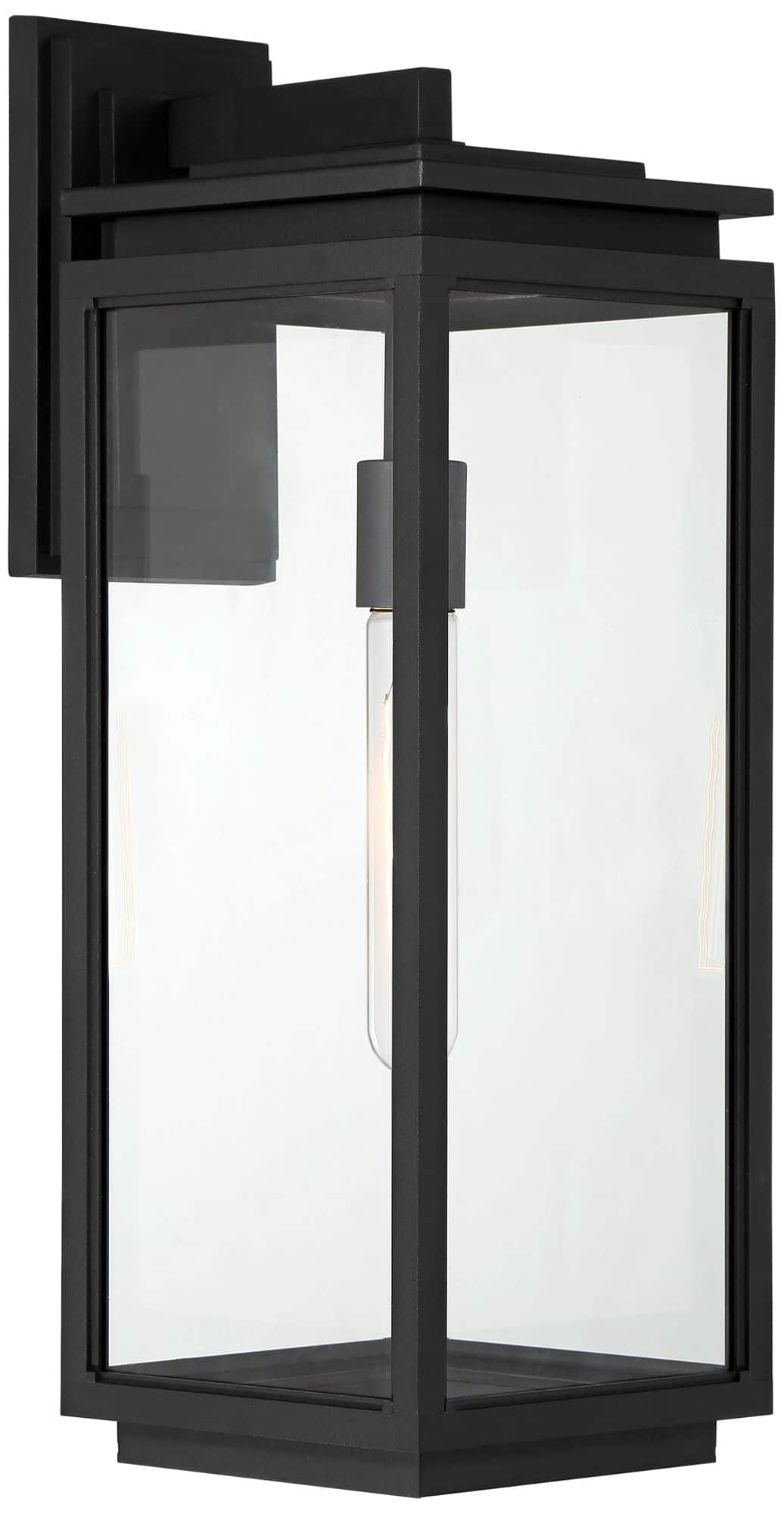 Possini Euro Atkins 21 1/4" High Die Cast Matte Black Outdoor Light