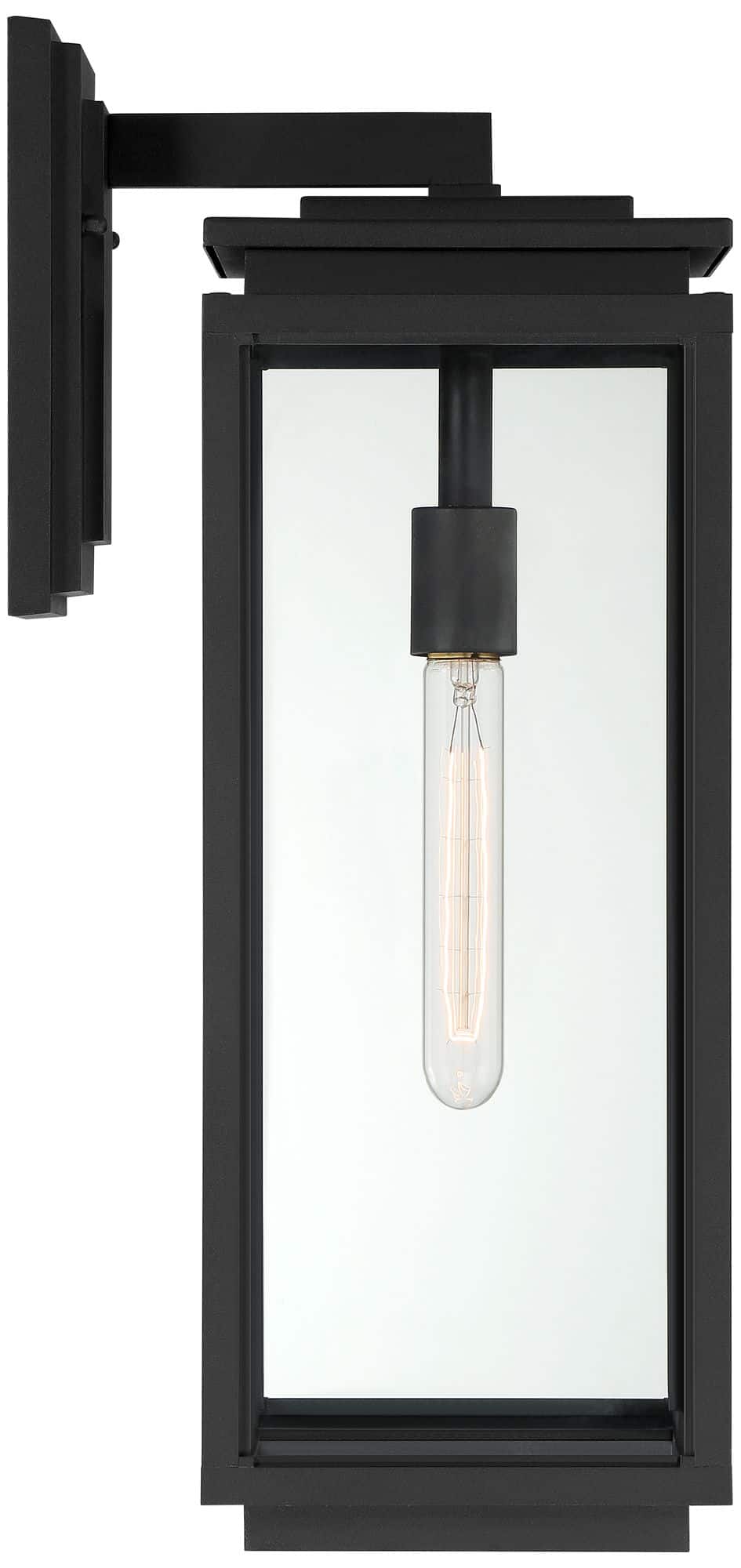 Possini Euro Atkins 21 1/4" High Die Cast Matte Black Outdoor Light