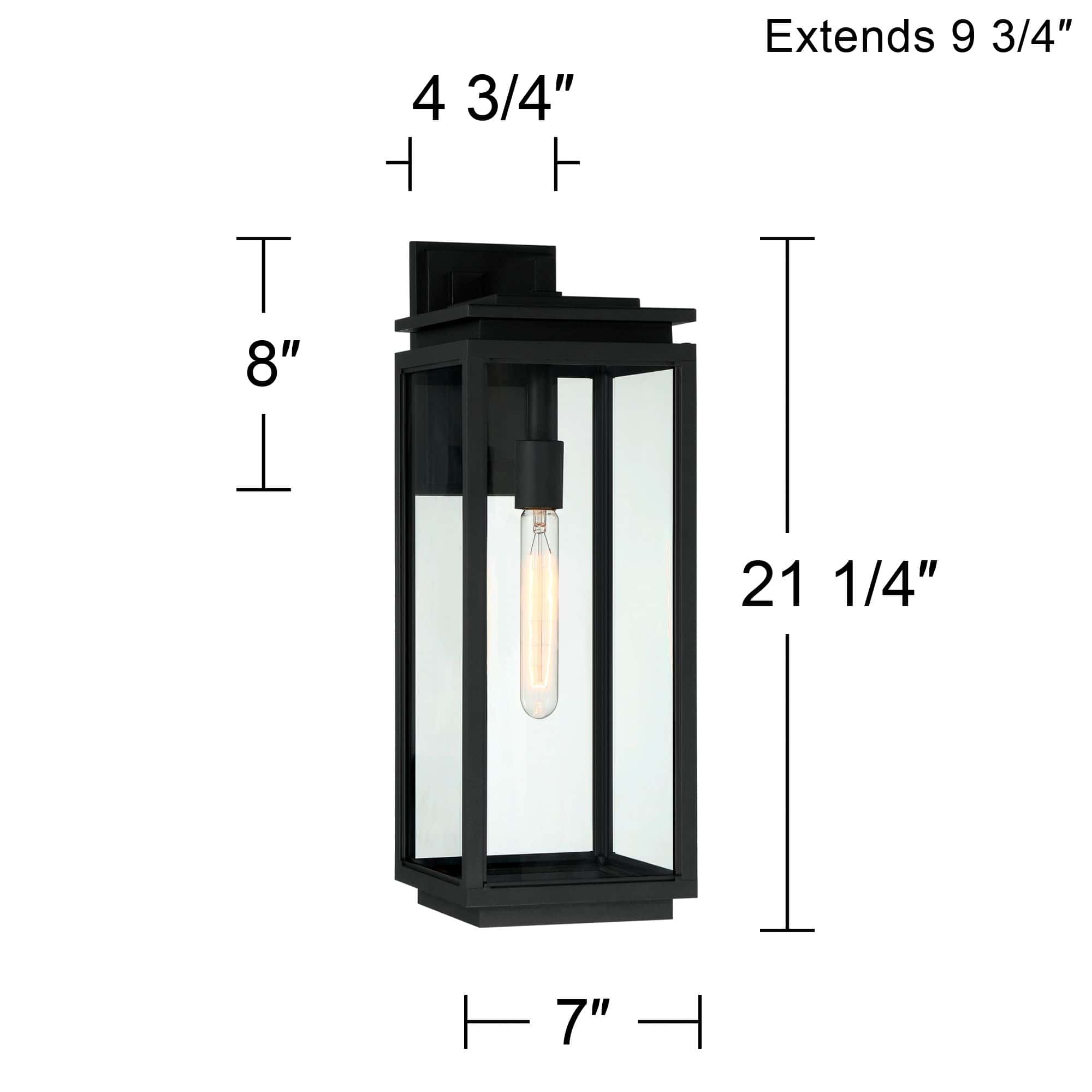 Possini Euro Atkins 21 1/4" High Die Cast Matte Black Outdoor Light