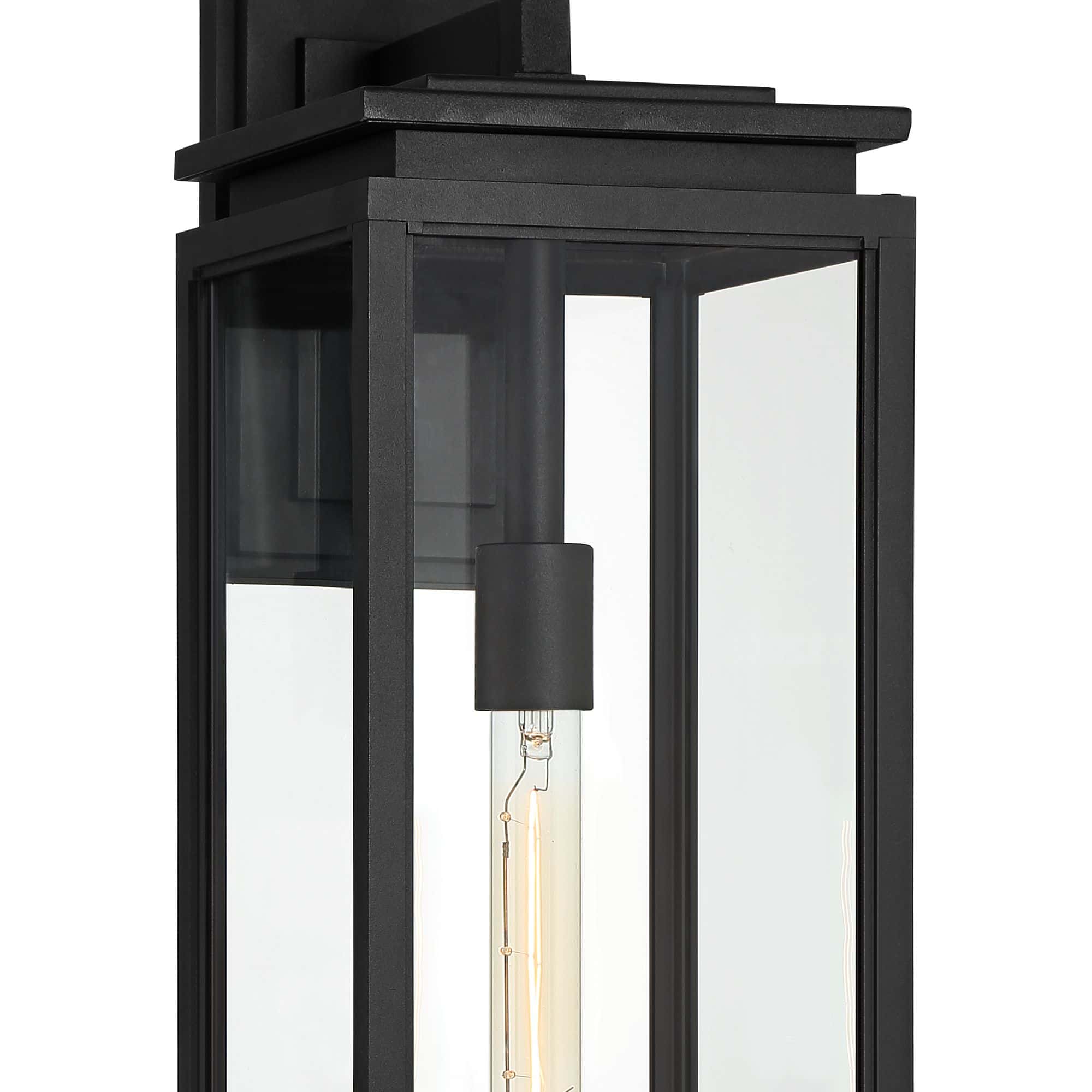 Possini Euro Atkins 24" High Die Cast Matte Black Outdoor Light