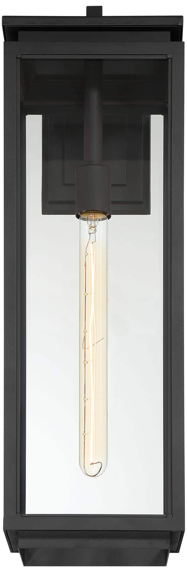 Possini Euro Atkins 24" High Die Cast Matte Black Outdoor Light