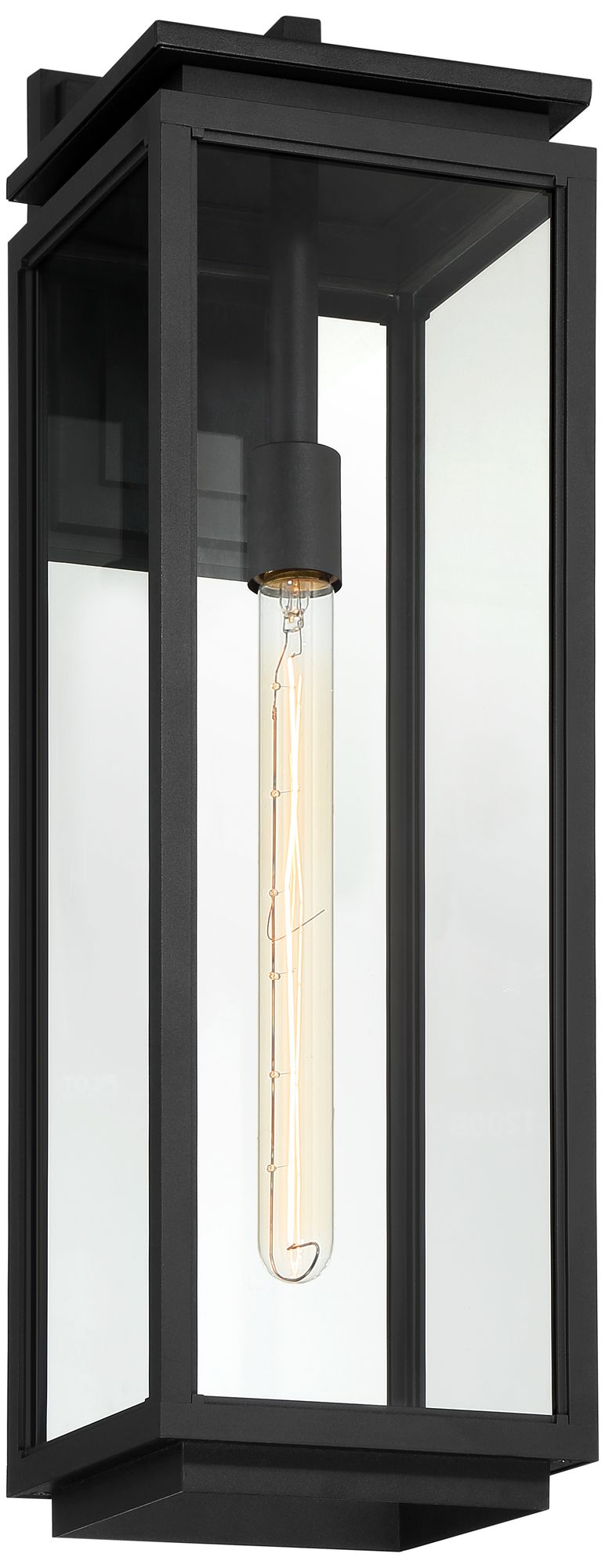 Possini Euro Atkins 24" High Die Cast Matte Black Outdoor Light