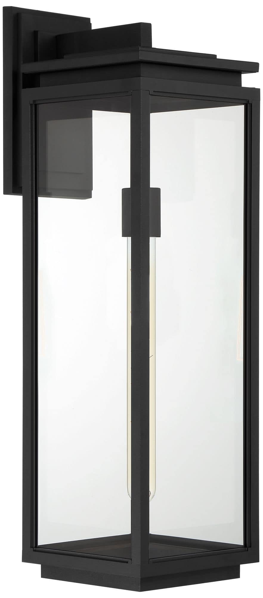 Possini Euro Atkins 24" High Die Cast Matte Black Outdoor Light