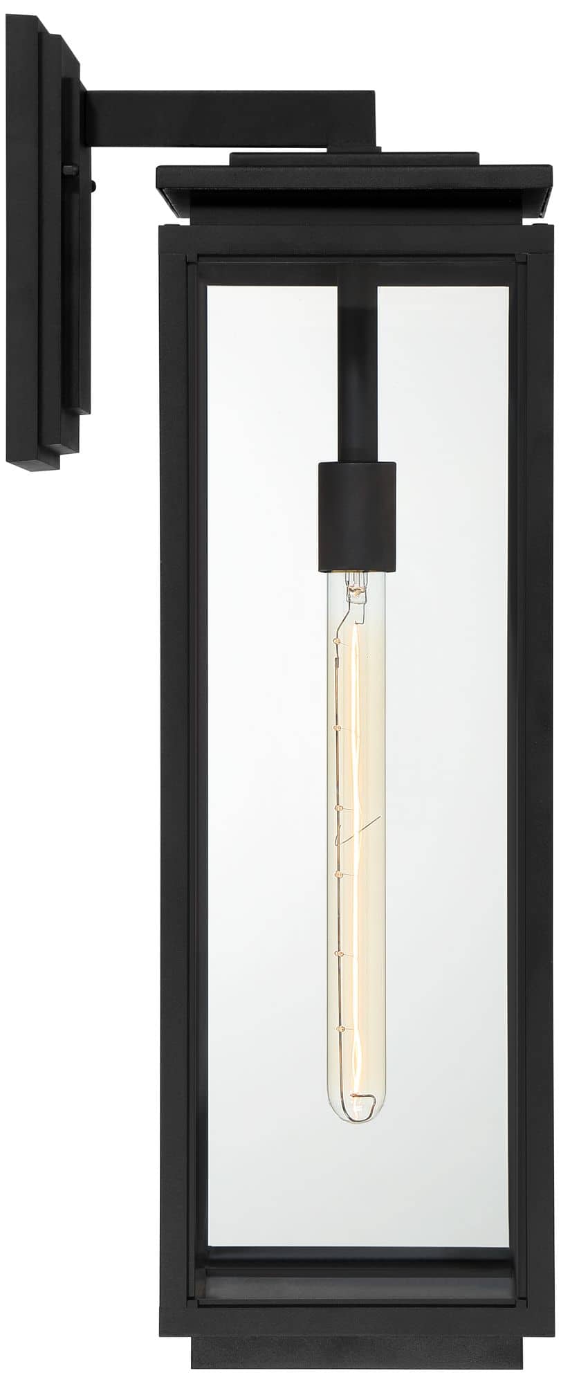 Possini Euro Atkins 24" High Die Cast Matte Black Outdoor Light