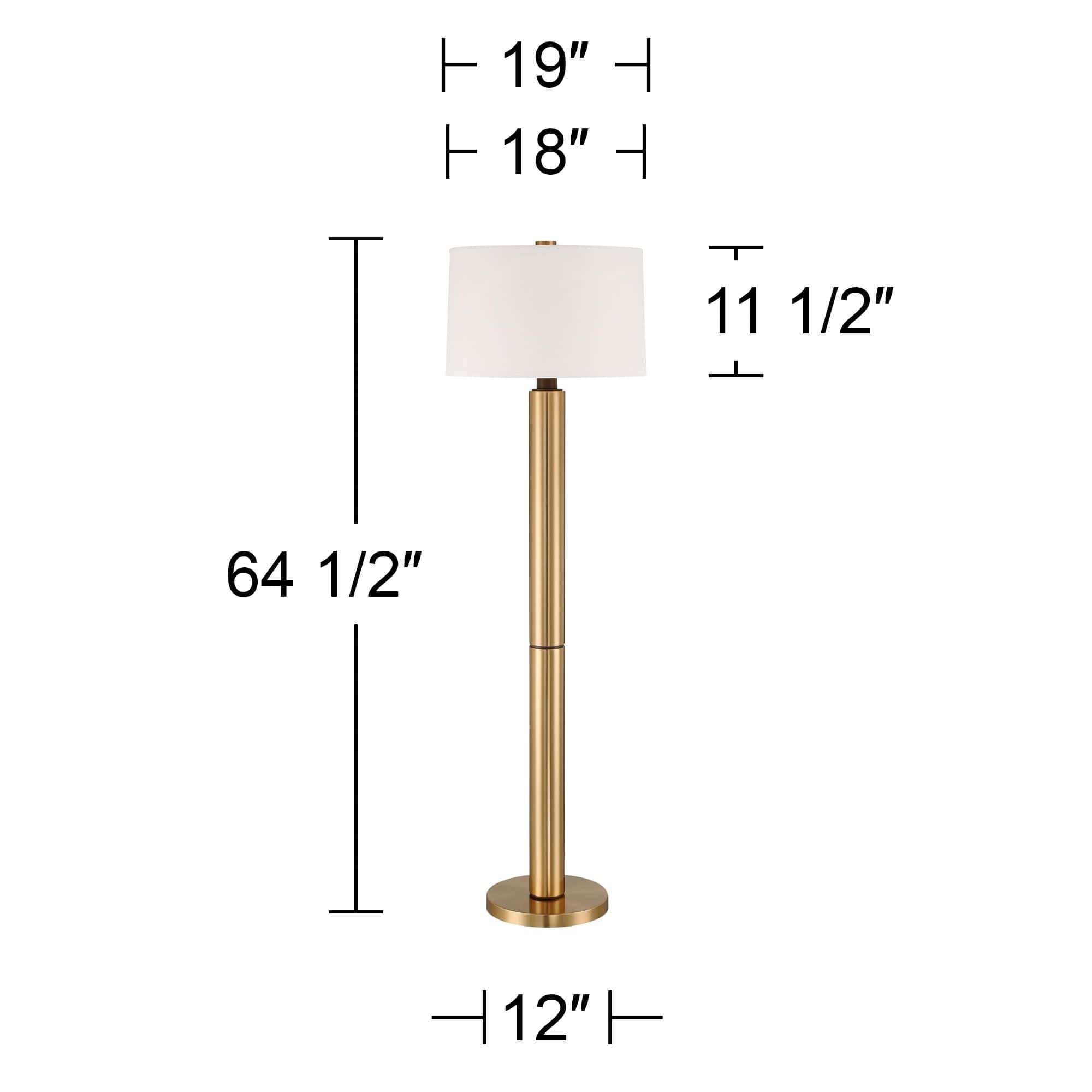 Possini Euro Boulevard 64 1/2" High Modern Warm Gold Floor Lamp