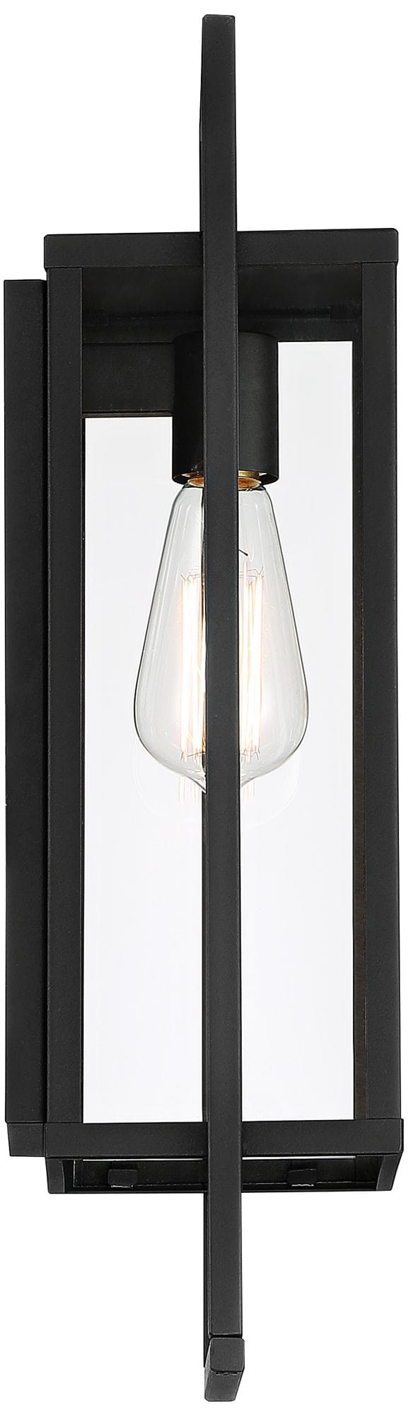 Possini Euro Jericho 19" High Black Modern Outdoor Wall Light