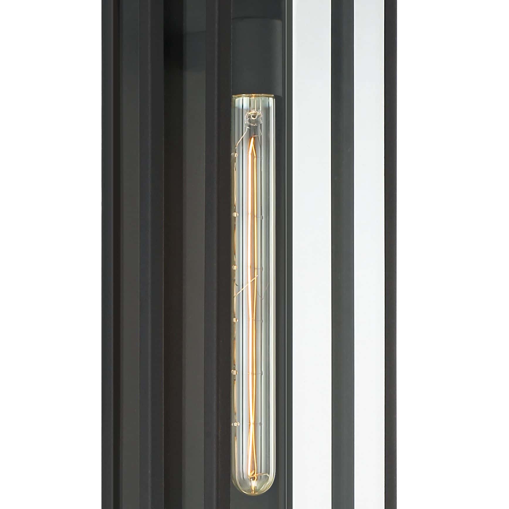 Possini Euro Jericho 28" High Black Modern Outdoor Wall Light