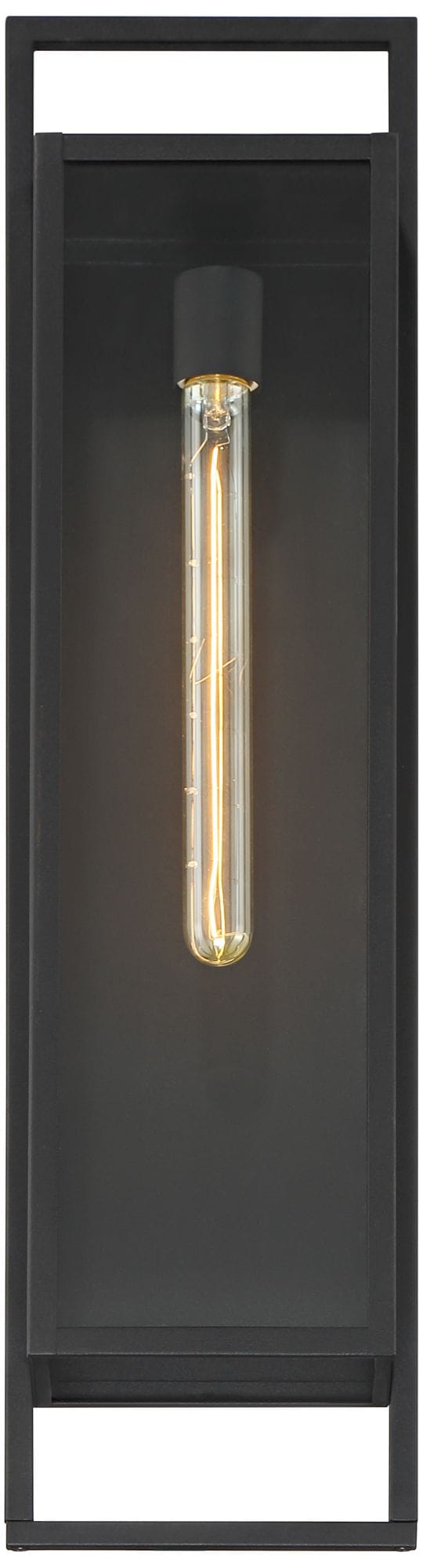 Possini Euro Jericho 28" High Black Modern Outdoor Wall Light