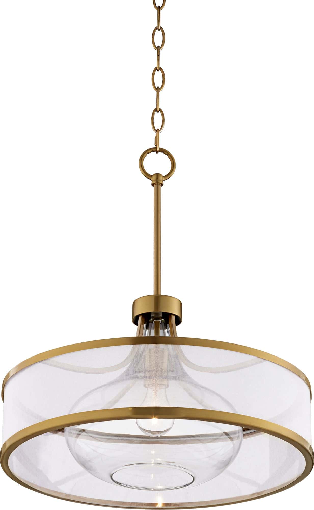 Possini Euro Layne 19" Wide Warm Antique Brass Pendant Light