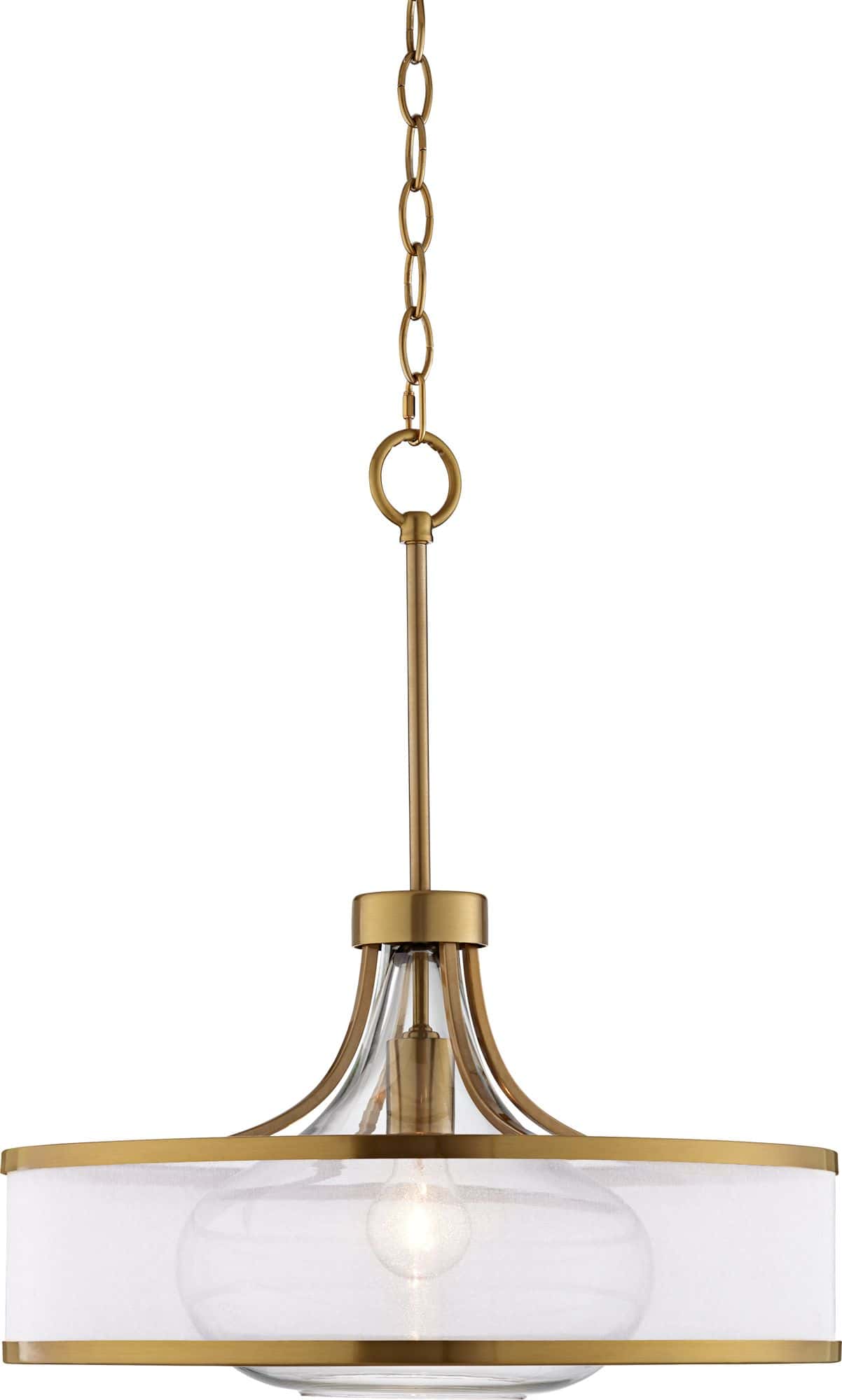 Possini Euro Layne 19" Wide Warm Antique Brass Pendant Light