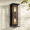 Possini Euro Metropolis 22" High Black and Gold Outdoor Wall Light