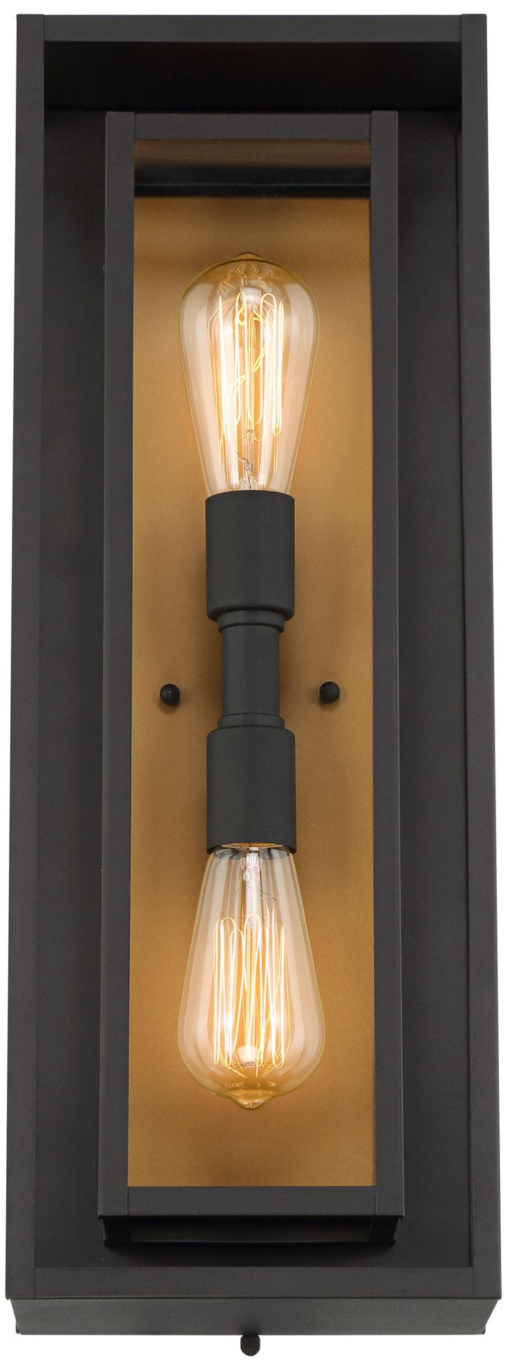 Possini Euro Metropolis 22" High Black and Gold Outdoor Wall Light