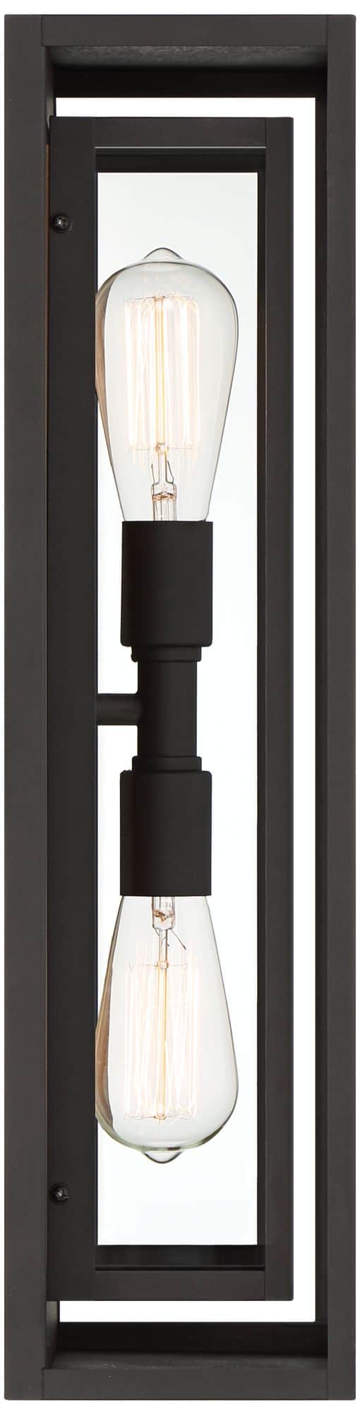 Possini Euro Metropolis 22" High Black and Gold Outdoor Wall Light