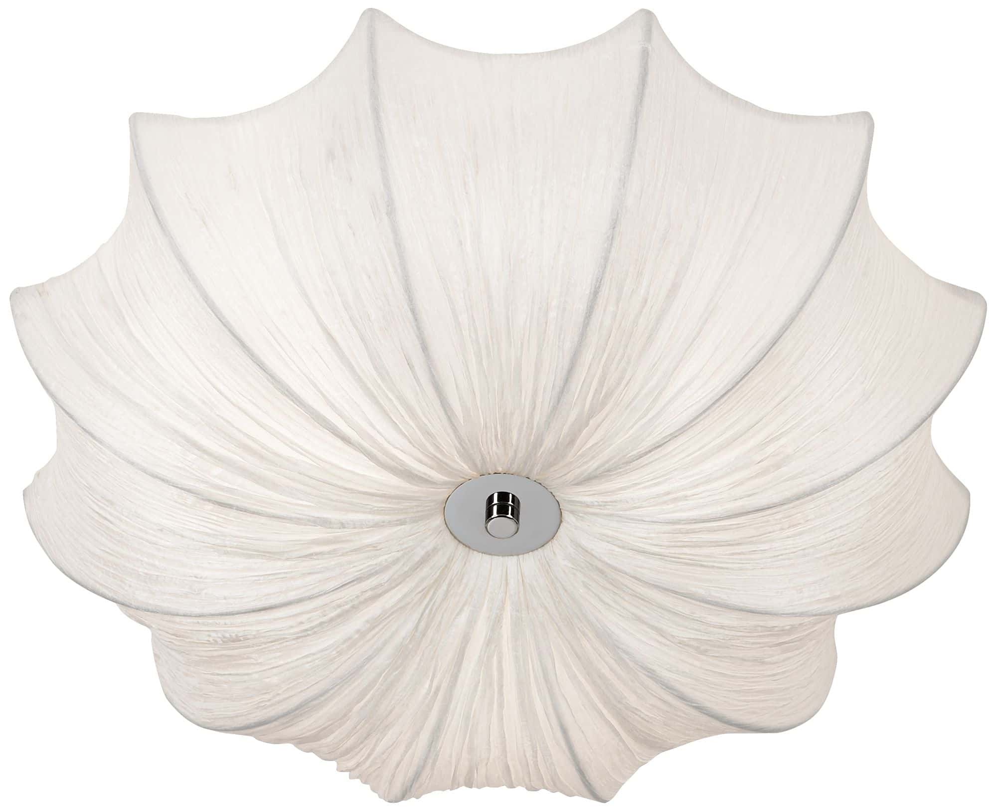 Possini Euro Planetarium 21" Wide Modern White Fabric Ceiling Light