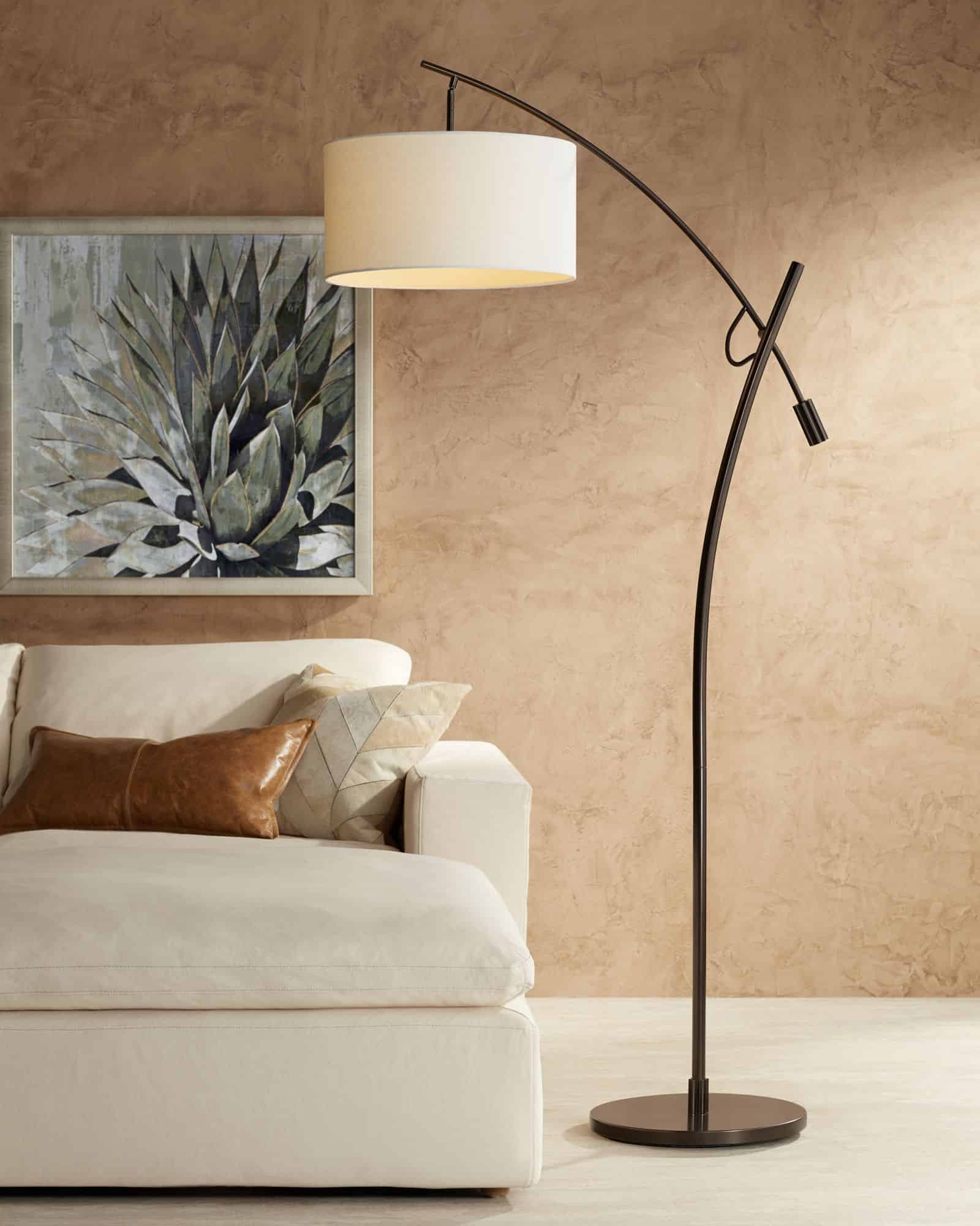 Possini Euro Raymond Bronze Adjustable Boom Arc Floor Lamp