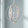 Possini Euro Spherical 16" Wide Brushed Nickel 3-Light Globe Pendant