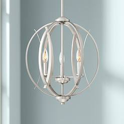 Possini Euro Spherical 16" Wide Brushed Nickel 3-Light Globe Pendant