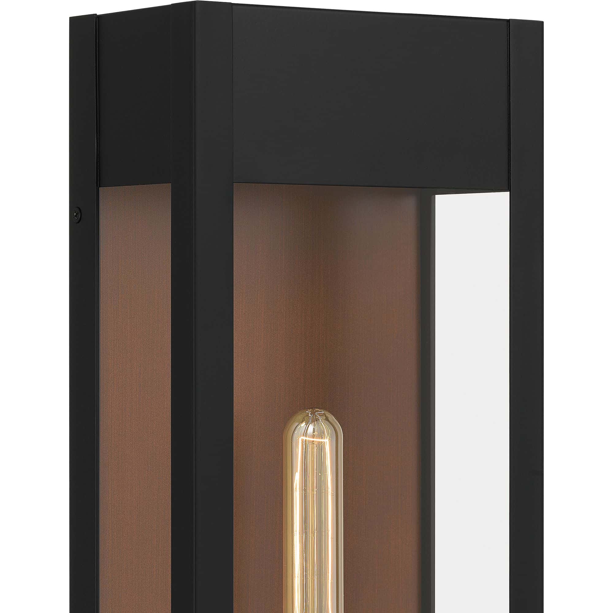 Quoizel Maren 18" High Matte Black Modern Outdoor Wall Light