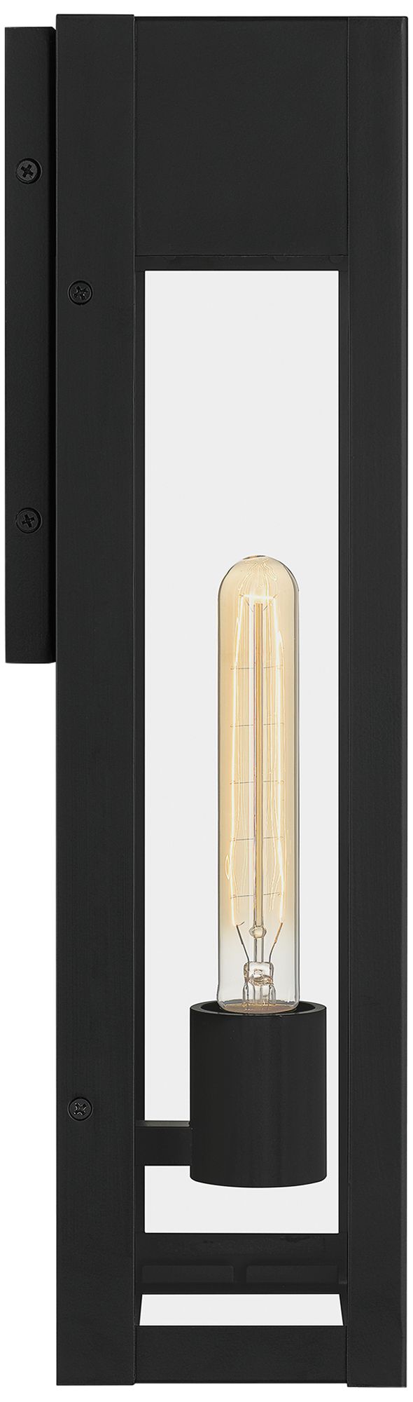 Quoizel Maren 18" High Matte Black Modern Outdoor Wall Light