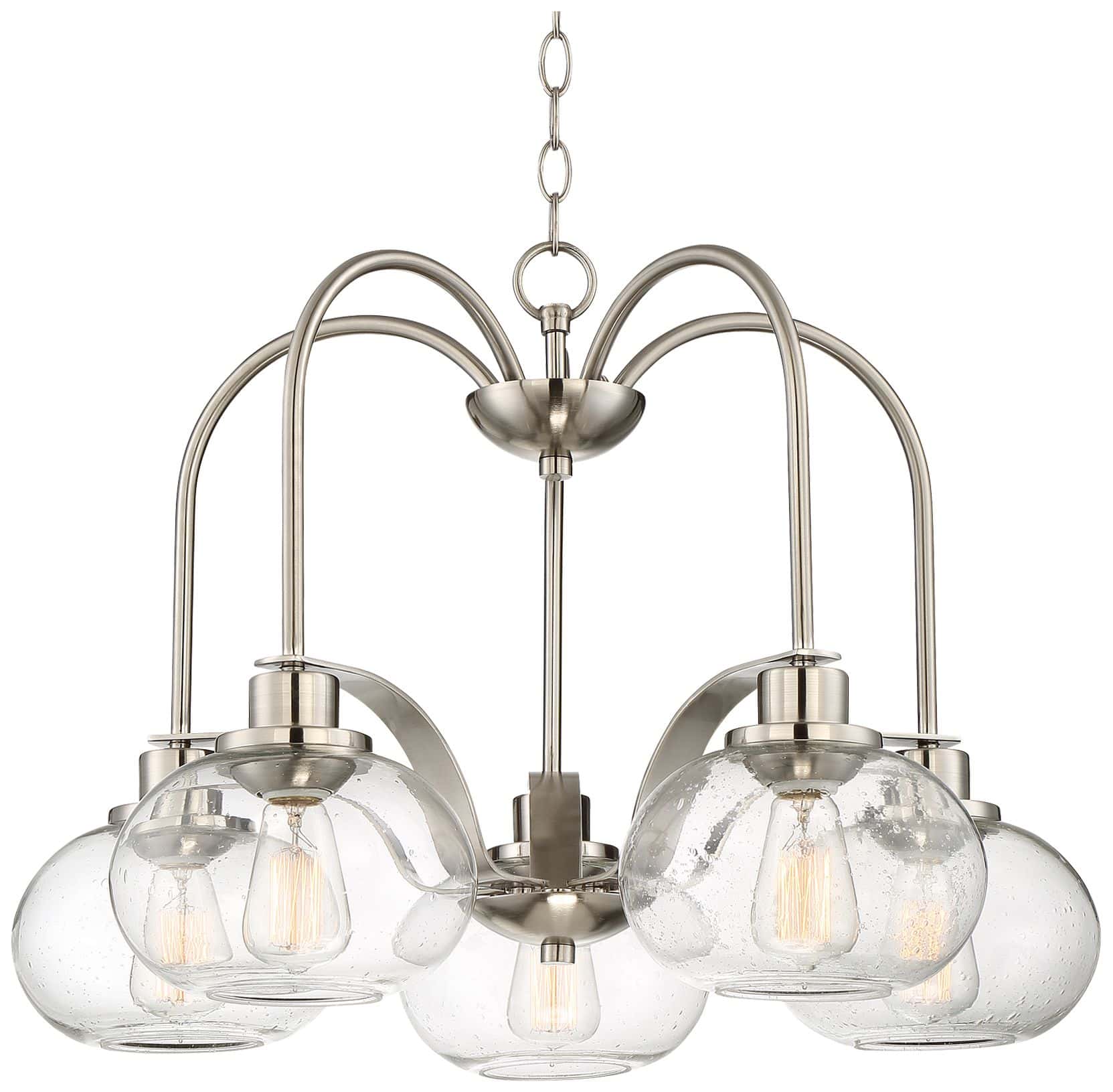 Quoizel Trilogy 26" Wide Brushed Nickel 5-Light Chandelier