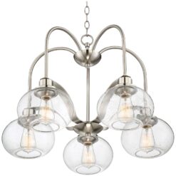 Quoizel Trilogy 26" Wide Brushed Nickel 5-Light Chandelier