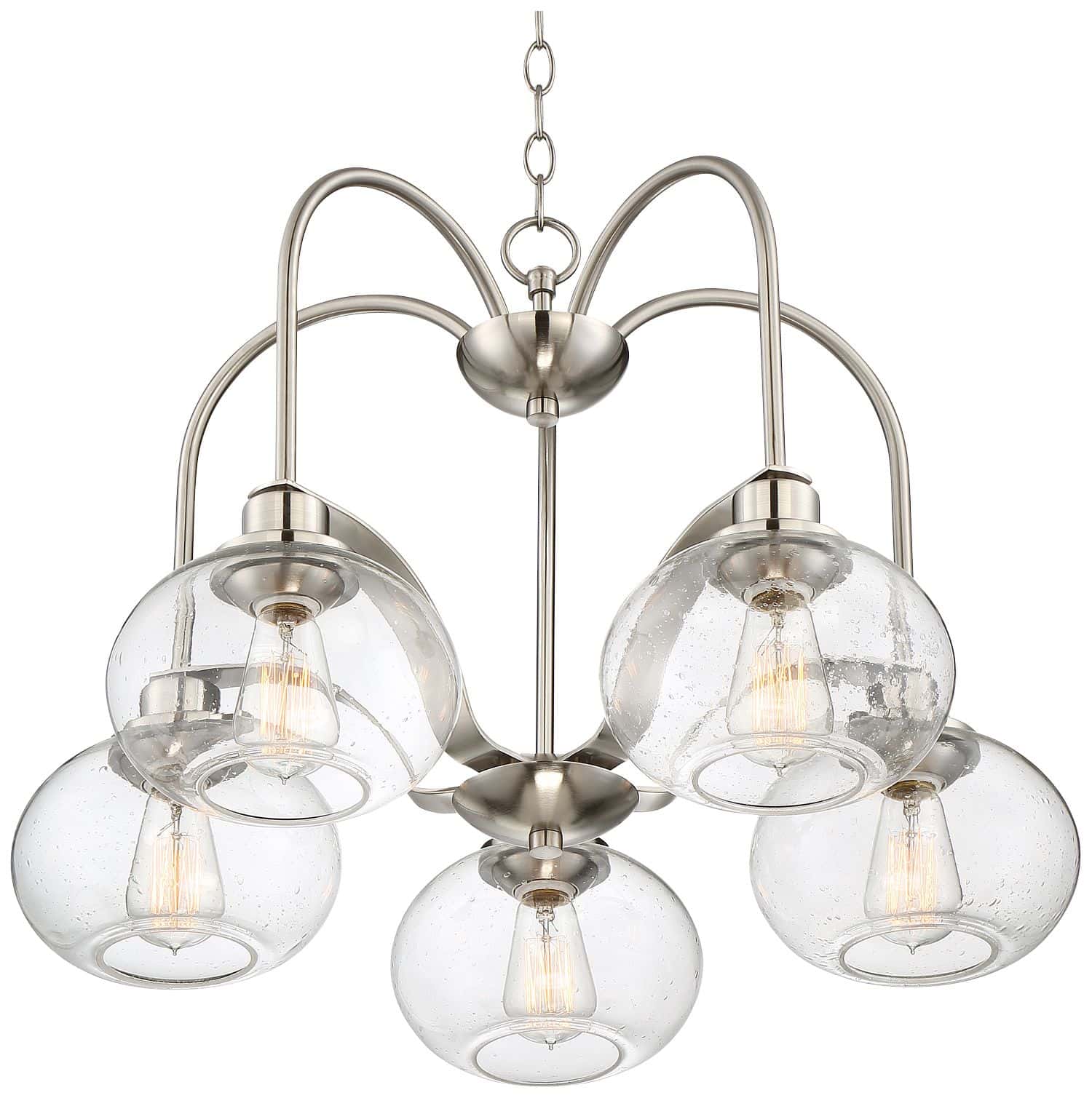 Quoizel Trilogy 26" Wide Brushed Nickel 5-Light Chandelier