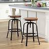 Elm Lane Radin Hammered Bronze Adjustable Swivel Bar Stools Set of 2